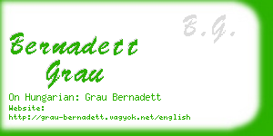 bernadett grau business card